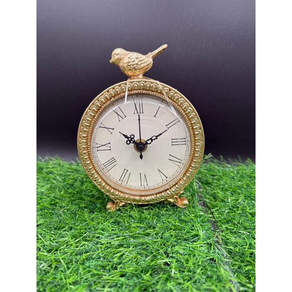 Ashland 6.5" Gold Bird Tabletop Clock - Picture 1 of 8